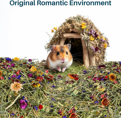 Sukh Hamster Bedding Odor Control - 150G Flowers & Herbs for Small Animals | Natural Habitat Decor and Forage Material for Dwarf Hamster, Chinchilla, Guinea Pig, Rabiit, Gerbil, Mice, Lemming6