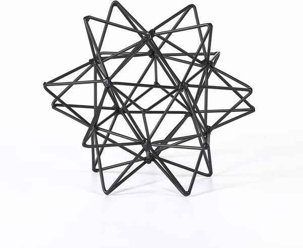 Metal Table Top Decor, 3D Metal Geometric Sculpture, Abstract Sculpture for Home Decor, Table Decorations for Home, Decorative Sphere Art Decor for Living Room, Office, Bedroom1