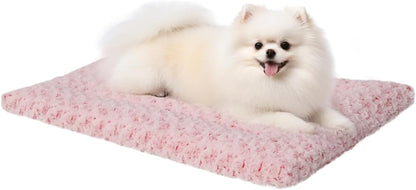 Washable Dog Bed Mat Ultra Soft Dog Crate Pad Comfy Fluffy Pet Kennel Beds Sleeping Mattress for Large Jumbo Medium Small Dogs, 36 X 23 Inch, Gray19
