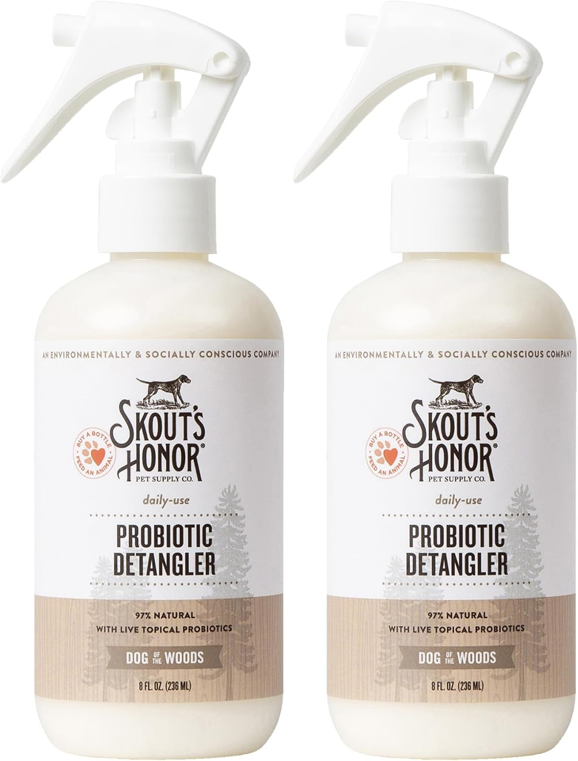 skouts-honor-probiotic-dog-detangler-spray-dog-of-the-woods-8-oz-hydrating-and-conditioning-with-avocado-oil-97-natural-microbiome-friendly-paraben-and-sulfate-free
