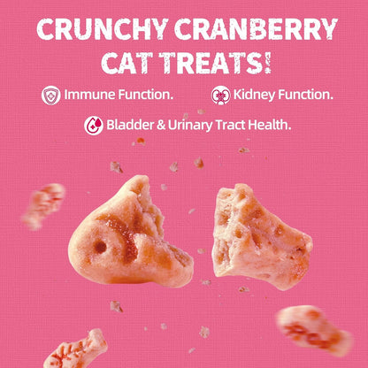 Just Try 13.4 OZ Urinary Tract Health Cat Treats for Indoor Cats, Cranberry & D-Mannose for Kidney Bladder and UT Support, Health Cat Supplement Crunchy Chews2