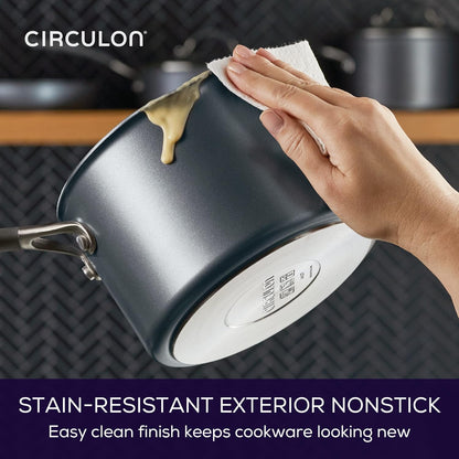 A1 Series with Scratchdefense Technology Nonstick Induction Cookware/Pots and Pans Set, 10 Piece - Graphite8