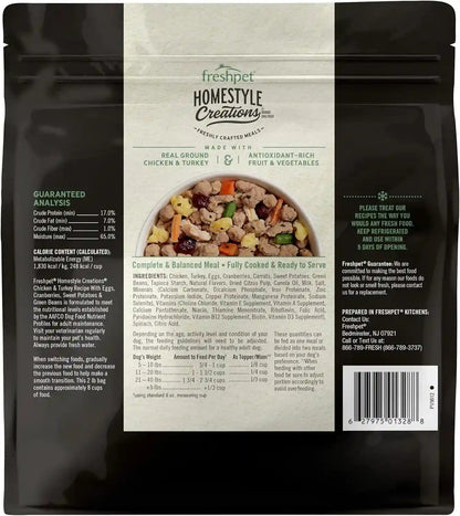 Freshpet, Dog Food Homestyle Creations Chicken Turkey Recipe, 32 Ounce3
