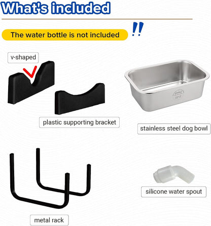PEDAY Automatic Dog Waterer for Large Dogs | Human Grade 18/8 Stainless Steel, Water Bottle Not Included2