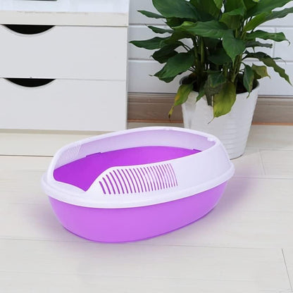 Dog Potty Training Toilet ﻿ Semi-Enclosed Cat Toilet Sand Basin Deodorizing Poop Supplies Super Extra Large Litter Box(Pink)4