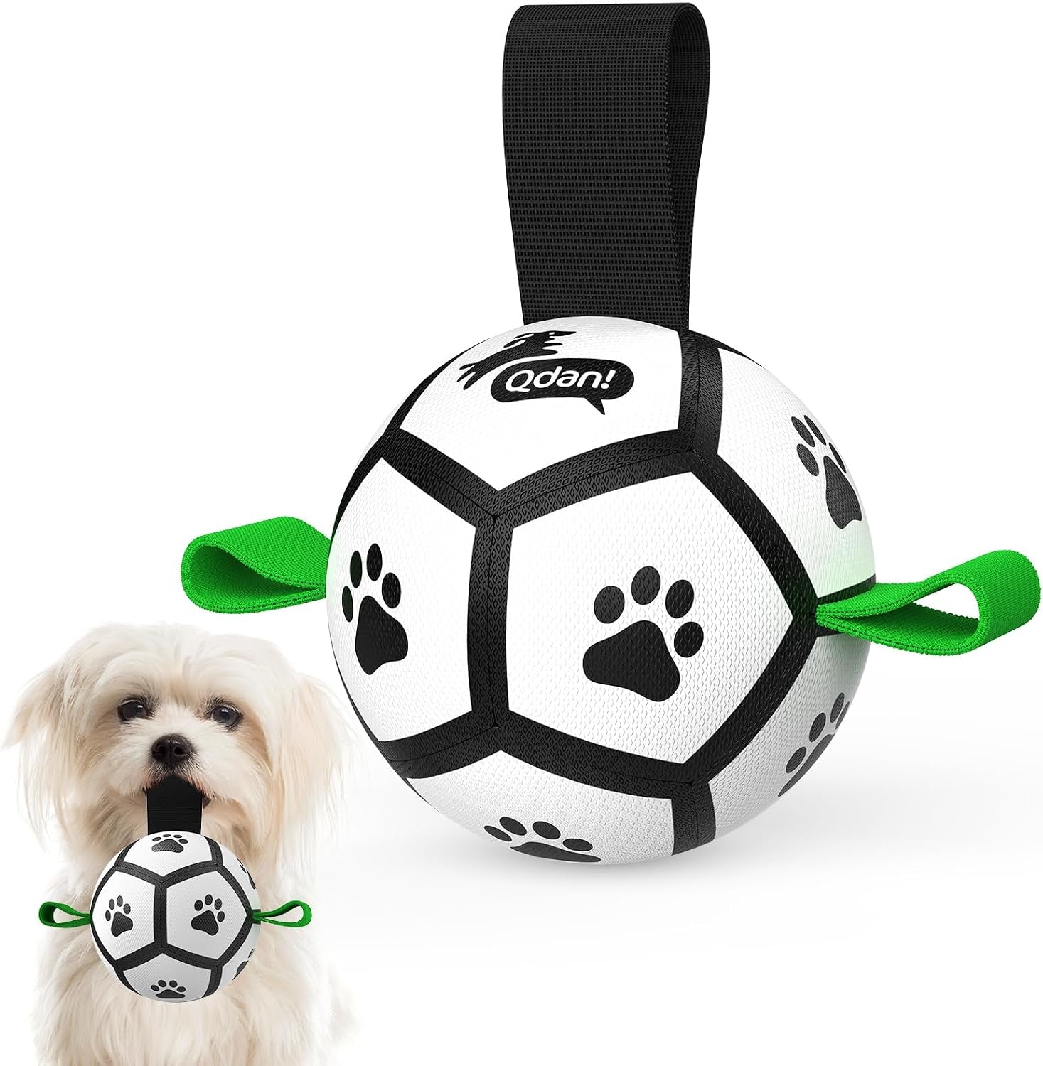 qdan-dog-balls-6-inch-dog-soccer-ball-with-straps-herding-balls-for-dogs-outdoor-dog-toys-balls-for-20-40-lb-dogs-puppy-ball-to-keep-them-busy-dog-pool-water-play-toy-puppy-birthday-gifts