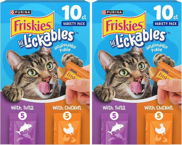 Purina Friskies Lil' Lickables with Chicken or Tuna Variety Pack Lickable Cat Treats - 5 Oz. (Pack of 10)11
