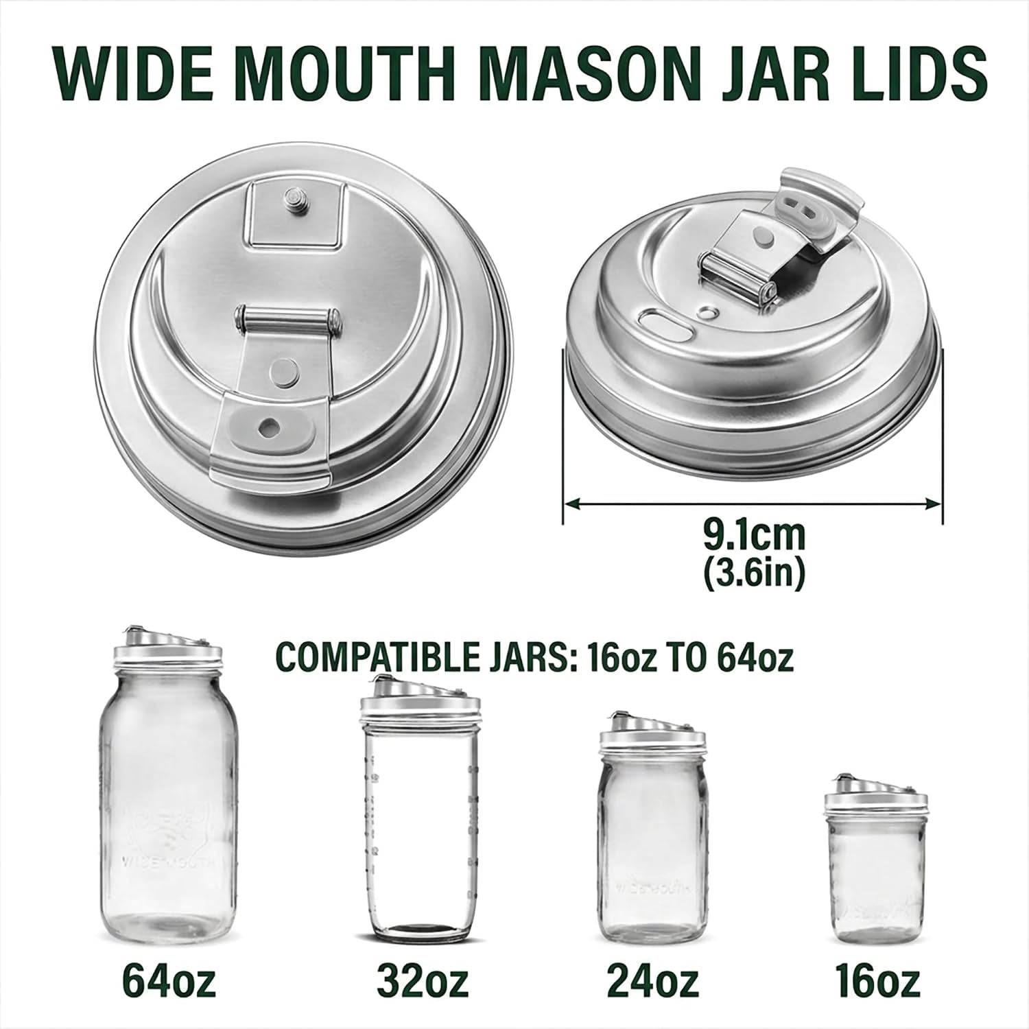 2-pack-reusable-mason-jar-drinking-coffee-lids-wide-mouth-sus-304-stainless-steel-mason-jar-lids-pour-spout-metal-leak-proof-flip-caps-iced-smoothies-cold-brew-dishwasher