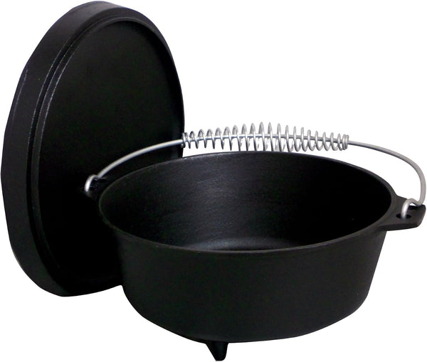 Pre-Seasoned Outdoor Cast Iron Dutch Oven with Feet, 4-Quart1