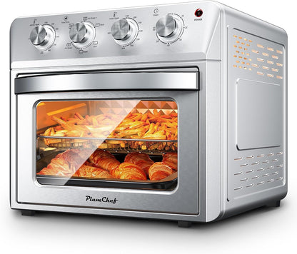 Multifunctional Convection Toaster Oven Air Fryer Combo, All-In-One Countertop Oven for Healthy Oil-Free Cooking, Adjustable Temp & Time Control, Family Size1