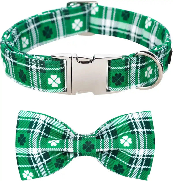Lionet Paws Boy Dog Collar with Bowtie, Comfortable Adjustable Cute Navy Blue Bow Tie Collar for Male Dogs Gift, Xlarge, Neck 16-26 Inches14