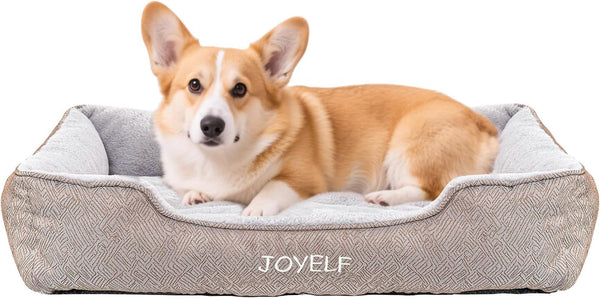 JOYELF Rectangle Dog Bed Calming Pet Bed, anti Anxiety Cat Bed & Sofa, Cute Plush Pet Bed for Small Dog and Cat- Small(Upgraded Version)9