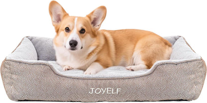 JOYELF Rectangle Dog Bed Calming Pet Bed, anti Anxiety Cat Bed & Sofa, Cute Plush Pet Bed for Small Dog and Cat- Small(Upgraded Version)9