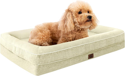 Waterproof Memory Foam Dog Beds for Extra Large Dogs Non-Slip Orthopedic Dog Beds Washable Couch Pet Bed with Removable Cover (Grey, X-Large)16