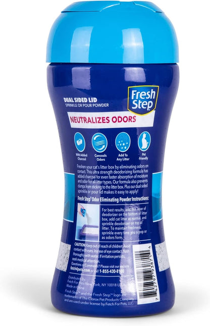 Fresh Step Odor Eliminator Powder, Unscented | Charcoal Formula | 15 Ounces | Sifting Pour Cap | for Litter Boxes3
