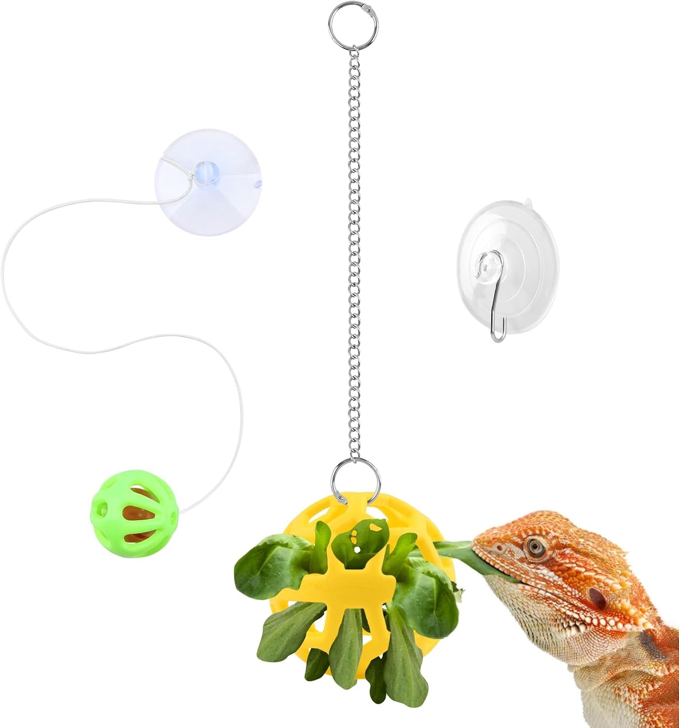 bearded-dragon-enrichment-toys-feeder-ball-set-vegetable-feeder-ball-bell-ball-exercise-balls-interactive-feed-toys-bells-reptile-tank-accessories-for-reptile-lizard-gecko-yellow