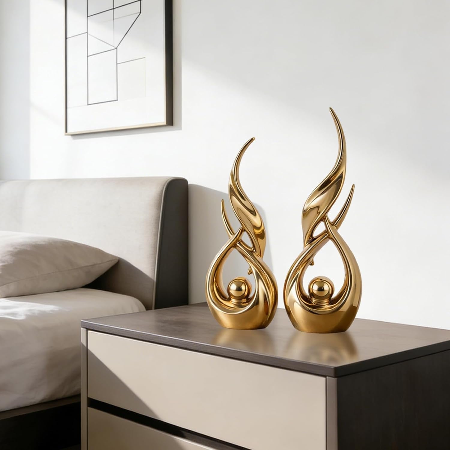 2-pcs-gold-ceramic-statues-for-home-decor-accents-modern-abstract-art-sculptures-elegant-tabletop-decorative-objects-for-dining-room-entryway-tv-stand-mantel-coffee-table-centerpieces