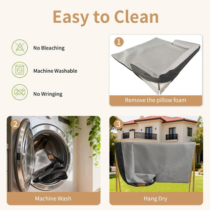 Large Dog Bed for Couch, Cooling Orthopedic Dog Bed, Removable Washable Cover, Waterproof Lining, Non-Slip Bottom, Dog Sofa Bed with Extended Mat, Size: 41"*37"*4.9"5