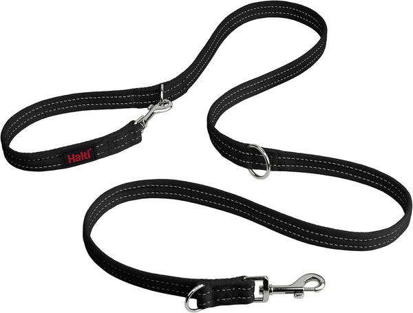 Halti Training Leash - Multifunctional Double-Ended Dog Leash, Ideal for Anti-Pulling Dog Training. Lightweight, Soft & Durable. Suitable for Medium to Large Dogs & Puppies (Size Large, Black, 2M)1