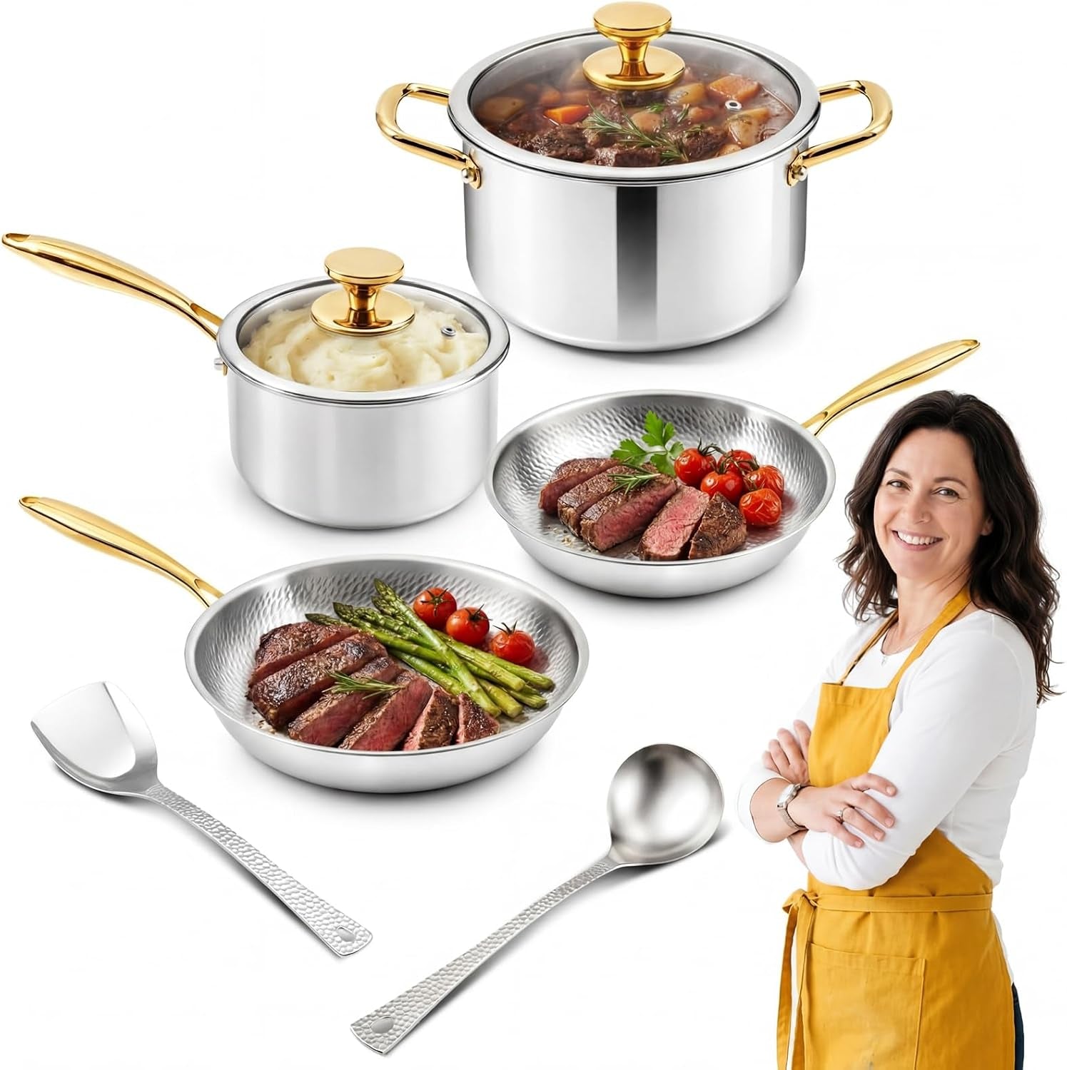titanium-pots-and-pans-set-6-pcs-essential-cookware-set-titanium-pans-for-cooking-with-lids-spoon-spatula-triply-titanium-no-coating-for-induction-cooktops-safe-up-to-1000-f