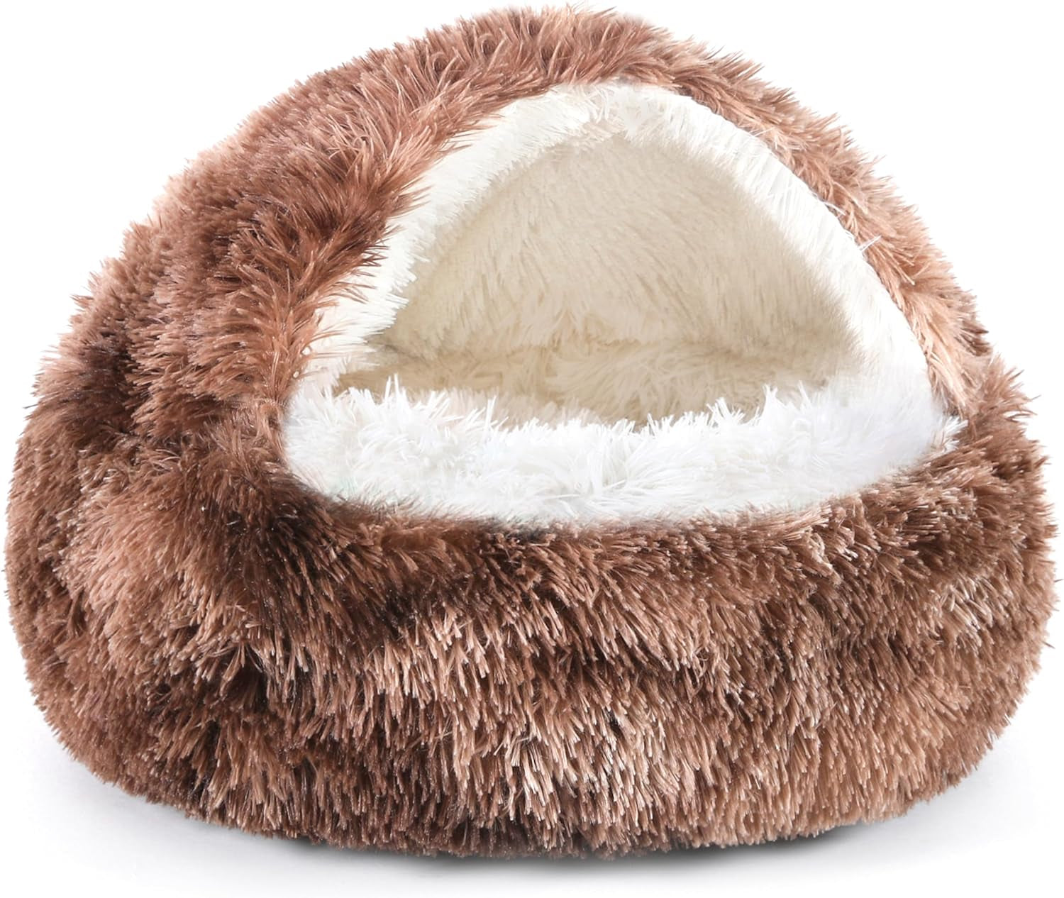 noyal-round-hooded-donut-dog-bed-for-small-medium-pets-plush-fluffy-anti-anxiety-cat-cave-bed-with-cover
