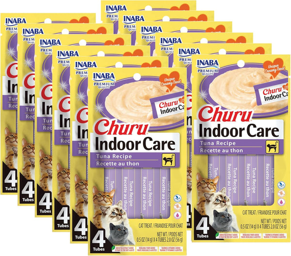 INABA Churu for Cats, Functional, Creamy Lickable Purée Cat Treat for Indoor Care and Hairball Control, 0.5 Ounces Each, 24 Tubes (4 per Pack), 2 Flavor Tuna and Chicken Variety Pack13