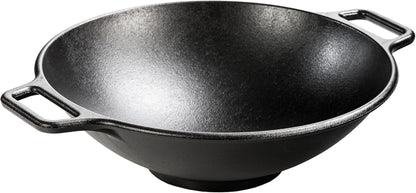 BOLD Pre-Seasoned Cast Iron Wok, Design-Forward, 14 Inches | Design-Forward Seasoned Cast Iron 14 Inch Wok for Stir Fry, Sautéing & High-Heat Cooking, Ready to Use1