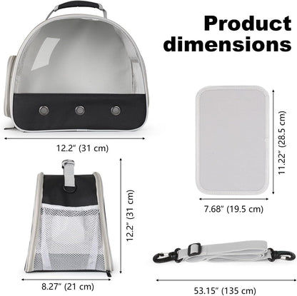 Bearded Dragon Travel Carrier,Lizards Carrier, Small Animal Travel Carrier for Sugar Glider Hedgehog Rat Parrot Bird Guinea Pig, Portable Guinea Pig Travel Bag for 22