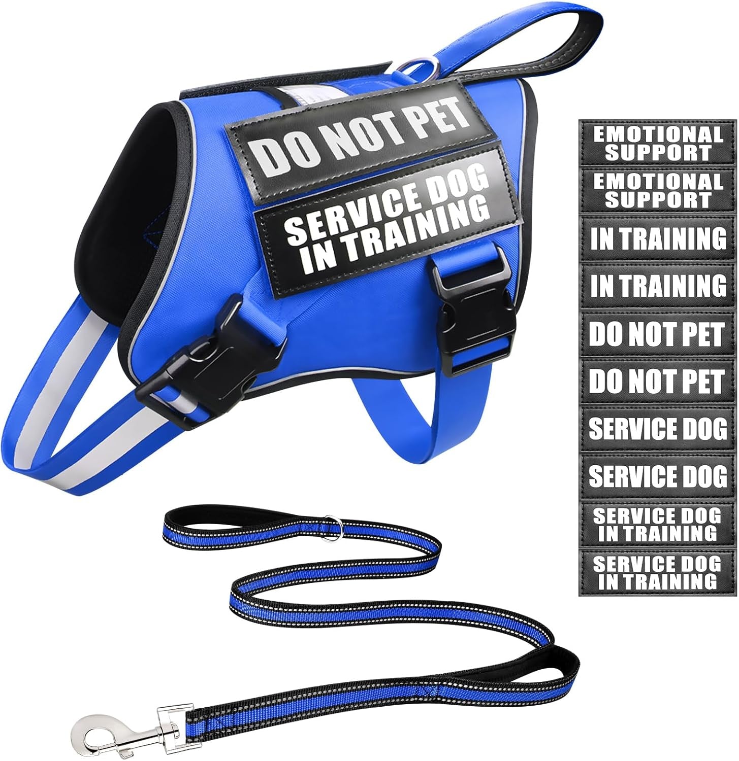 service-dog-vest-harness-and-leash-set-10-patches-no-pull-adjustable-reflective-dog-harness-with-soft-padded-handle-for-training-everyday-fit-small-medium-large-extra-large-dogsred-xl-no-pull-adjustable-reflective-service-dog-harness-large-sized-dog-leash-with-2-soft-padded-handles-for-training-working