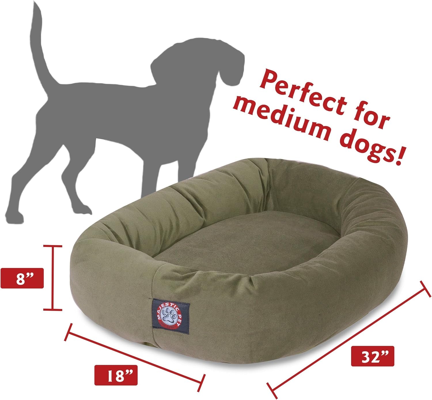 majestic-pet-32-inch-suede-calming-dog-bed-washable-cozy-soft-round-dog-bed-with-spine-support-for-dogs-to-rest-their-head-fluffy-donut-dog-bed-32x23x7-inch-round-pet-bed-medium-sage