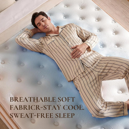Queen Size Mattress 14 Inches, Medium Firm Hybrid | Breathable Hybrid Comfort with Responsive Support, Motion Isolation, Reinforced Edges, and Certipur-Us Certified Foam.9