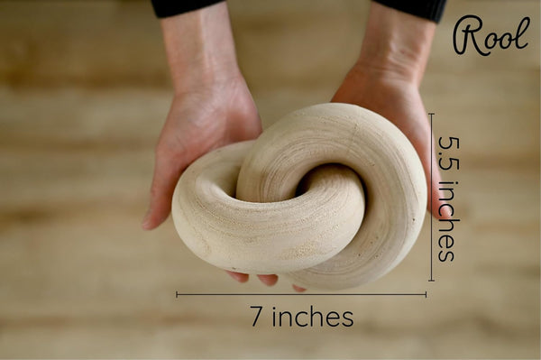 Coffee Table Decor Bookshelf Decor Accents Wood Knot Decor Chain Link | Home Decor Console Table Decorative Items Living Room Decorative Objects Beige for Coffee Table Books and Shelves4
