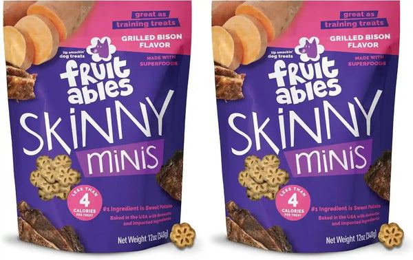 Fruitables Skinny Mini Dog Treats, Training Treats, Bacon & Apple, 12Oz | Healthy Dog Treats, Crunchy Dog Biscuits, Healthy Puppy Treats, Limited Ingredient, Training Rewards, Made in USA12