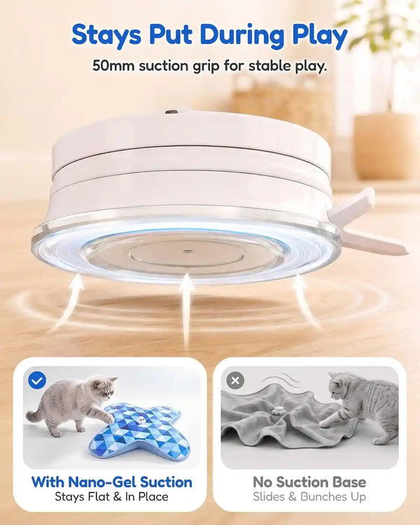 Petbusy 2026 Upgraded Hide&Seek Smart Interactive Cat Toys for Indoor Cat | Baby-Grade, Week-Long Rechargeable Battery, Touch to Wake Smart Standby & Moving Rainbow Tail for Bored Indoor Cats & Kittens4