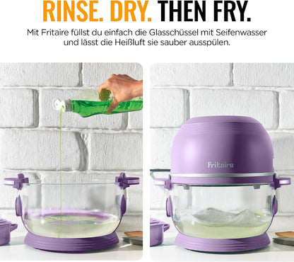 Non Toxic Air Fryer™ Pro | 9-In-1 Glass Air Fryer | Self-Cleaning | 5 Quart | Rotisserie and Tumbler | 400F Vortex for Even Cooking, Bpa-Free Teflon Free, Recrisp, Roast, Bake, Lavender8