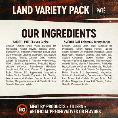 Wellness CORE Tiny Tasters Pate Variety Pack Adult Wet Cat Food, Natural, Protein Rich, Grain Free, Land Recipes, 1.75 Oz, Pack of 12 Pouches7