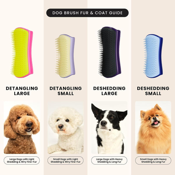 Pet Teezer De-Shedding Dog Brush for Long Hair Breeds, Large, Blue & Pink | Dog Grooming Tool with Patented Two-Tier Teeth Reaches the Undercoat for Thick, Double-Coated Dogs & Wet or Dry Fur8