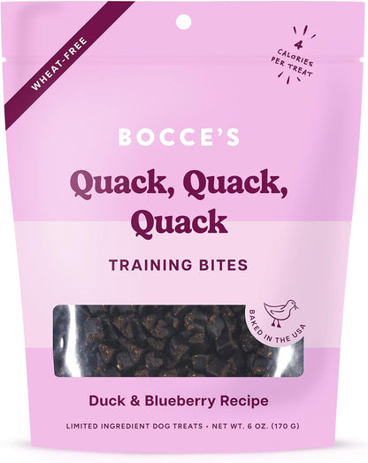 Bocce'S Bakery Quack Quack Quack Dog Training Treats, Duck & Blueberry, 6Oz1