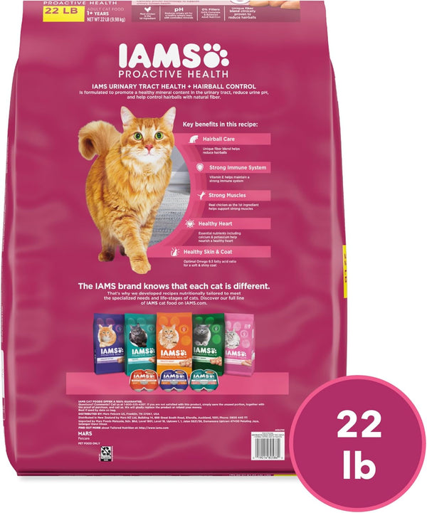 IAMS Proactive Health Urinary Tract Health Dry Cat Food, Chicken, 22 Lb | Veterinarian-Recommended, Real Chicken #1 Ingredient, Reduces Urinary Ph, Antioxidants, Antioxidants for Immune Support9