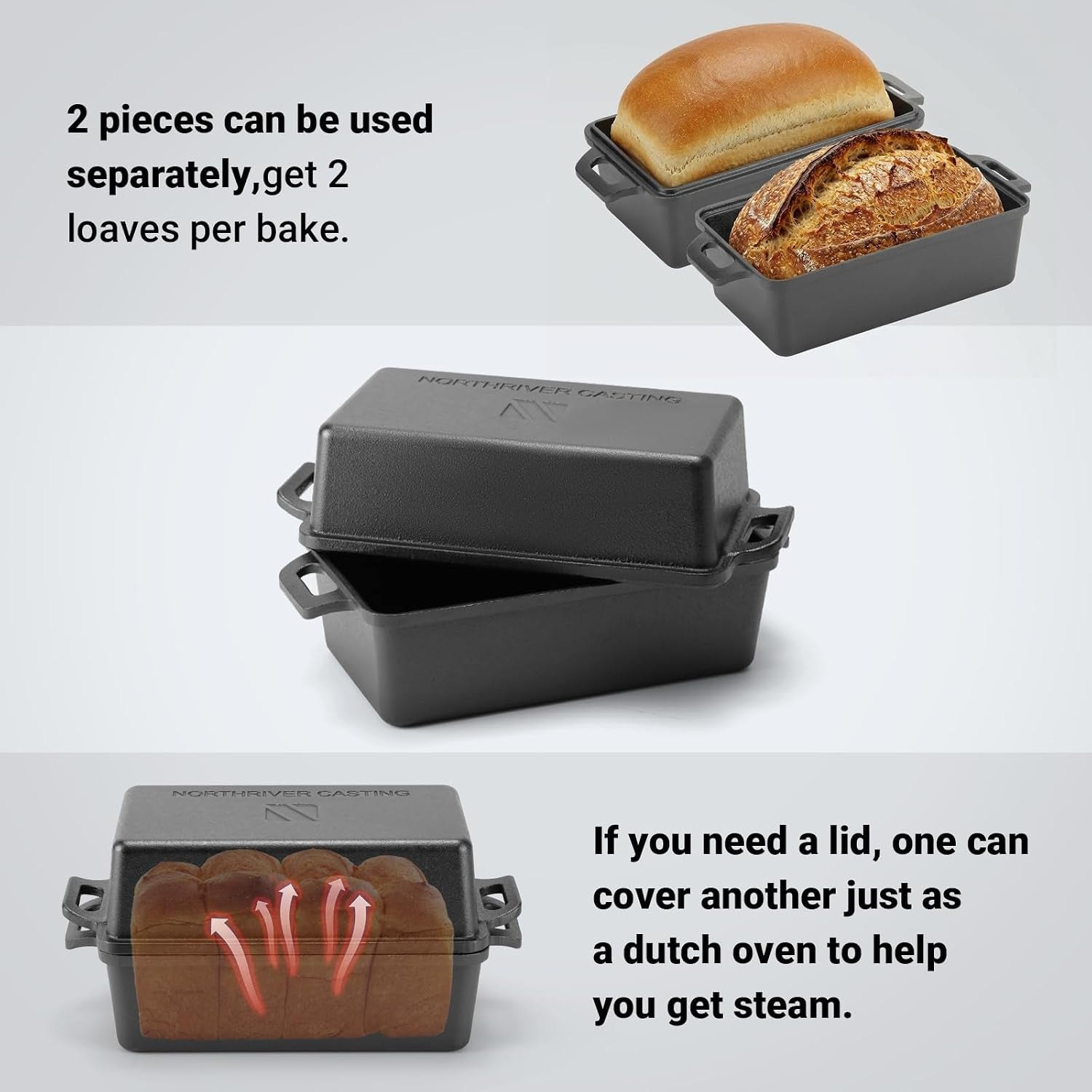 9-5-inch-cast-iron-loaf-pan-with-lid-bread-baking-pan-even-heat-distribution-for-homemade-bread-cake-and-meatloaf-2-piece-set