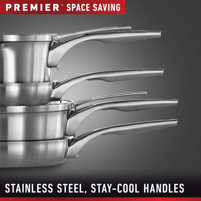Calphalon Premier Space-Saving Stainless Steel Pots and Pans, 10-Piece Cookware Set | Stackable Space-Saving Pots and Pans Set with Stay Cool Handles and Aluminum Core for Even Cooking5