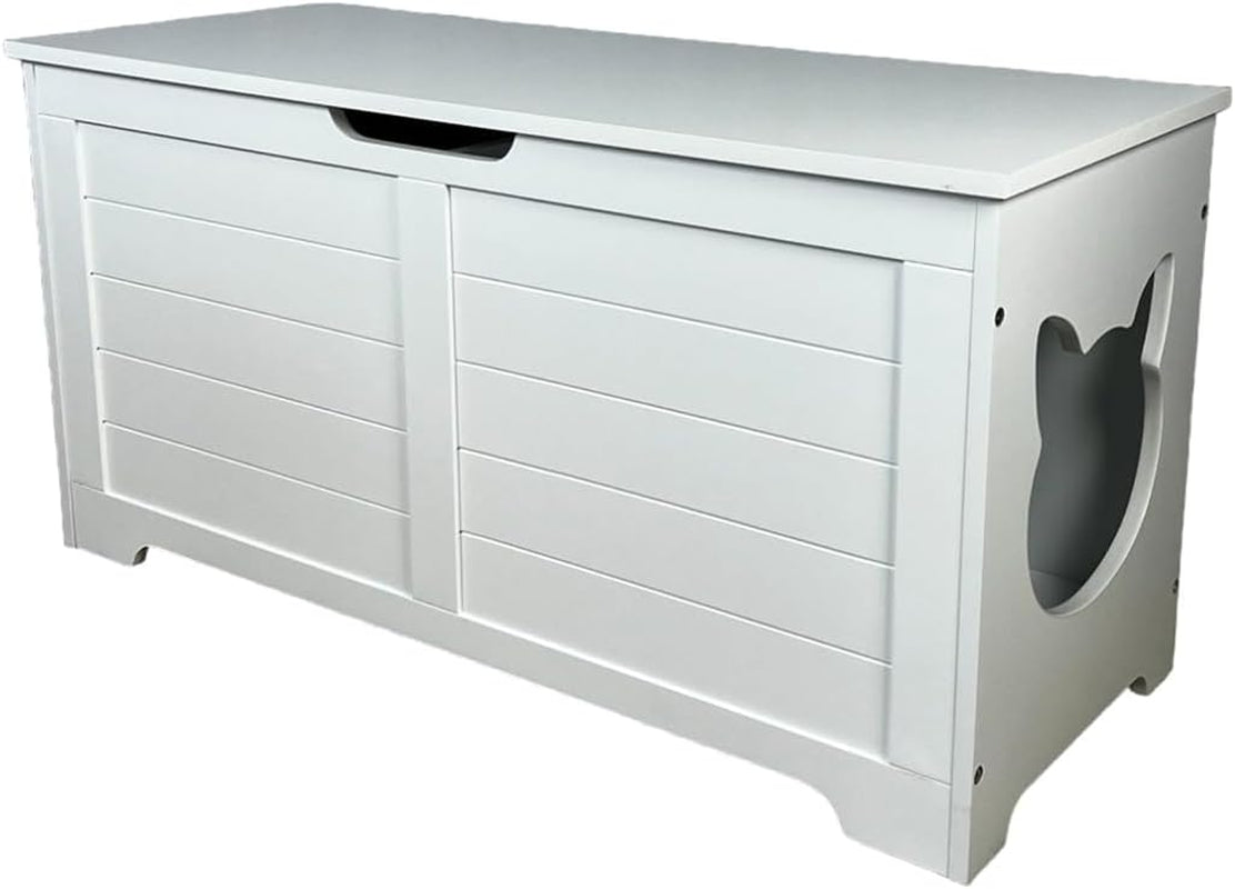 39-4-cream-white-cat-litter-box-enclosure-furniture-hidden-litter-box-cover-with-storage-platform-indoor-cat-washroom-end-table-for-large-cats