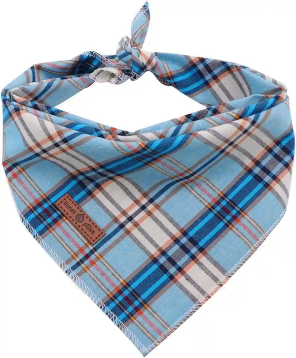 Lionet Paws Dog Bandana for Small Medium Large Dogs, Cat Kerchief Blue DOIT, Triangle Bibs Scarf for Girl or Boy38