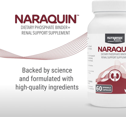 Nutramax Laboratories NARAQUIN™ Dietary Phosphate Binder + Renal Support Supplement for Cats & Dogs, 60 Count3