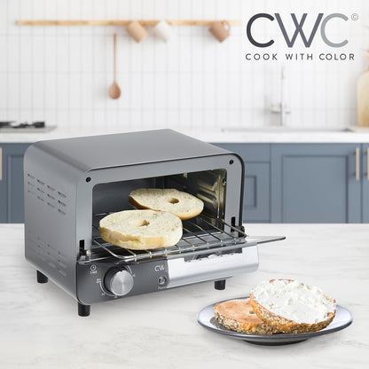 Mini Toaster Oven: 600W Power, Precision Timer, Auto Shutoff, and Culinary Delights up to 450 Degrees, Grey5