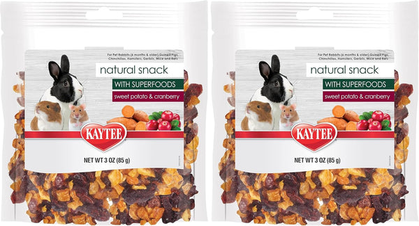 Kaytee Natural Snack with Superfoods for Pet Guinea Pigs, Rabbits, Hamsters, and Other Small Animals, Apple & Carrot, 2.5 Ounces7