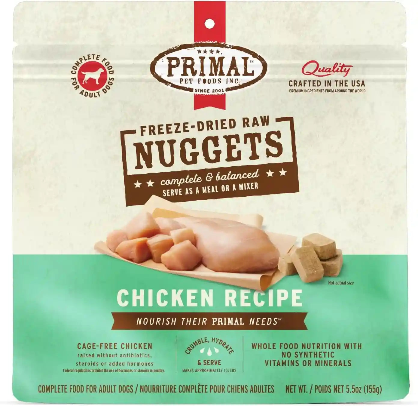 primal-freeze-dried-dog-food-nuggets-chicken-complete-balanced-meal-topper-or-treat-premium-healthy-grain-free-high-protein-raw-dog-food-14-oz-complete-balanced-nutrition-meal-topper-or-treat-grain-free-high-protein-no-synthetic-vitamins-minerals
