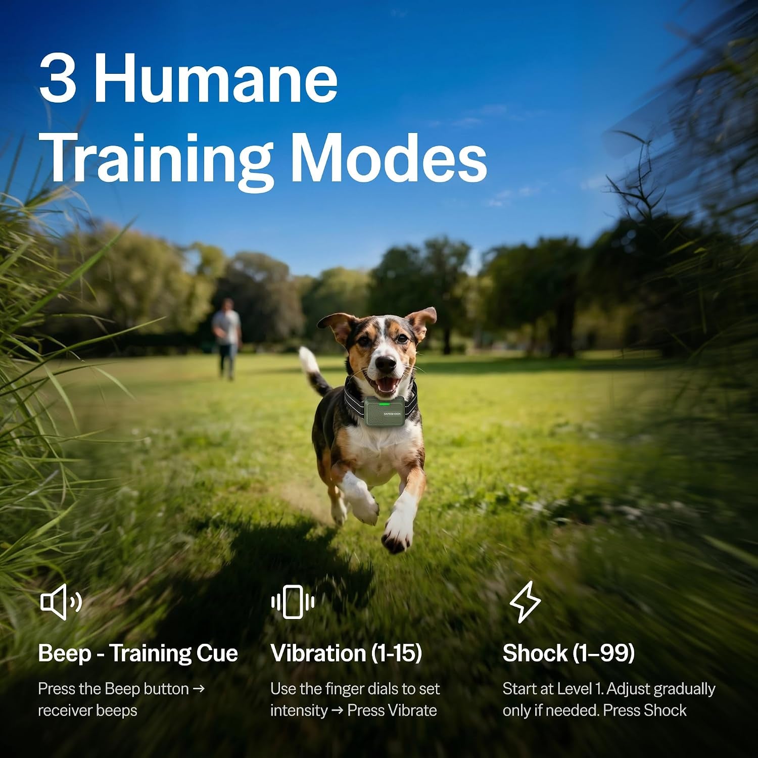 safeshock-latest-version-dog-shock-collar-with-remote-control-4500ft-range-shock-collar-for-dogs-training-collar-waterproof-beep-vibration-first-rechargeable-for-small-medium-large-dogs