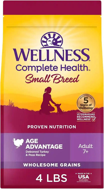 Wellness Complete Health Small Breed Adult Dry Dog Food, Wholesome Grain Kibble, Natural, Turkey and Oatmeal Recipe, 4 Lb Bag13