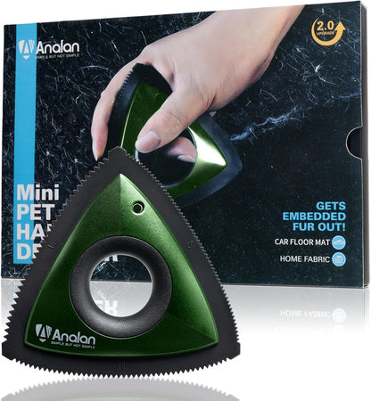 Analan Mini Pet Hair Remover for Car Detailing Dog Hair Tool Brush(Black) | Deep Cleaning, Reusable Rubber, Gentle on Fabrics, Triangle Design for Car Interiors, Couch, Rugs, Carpet, Mats & Furniture13